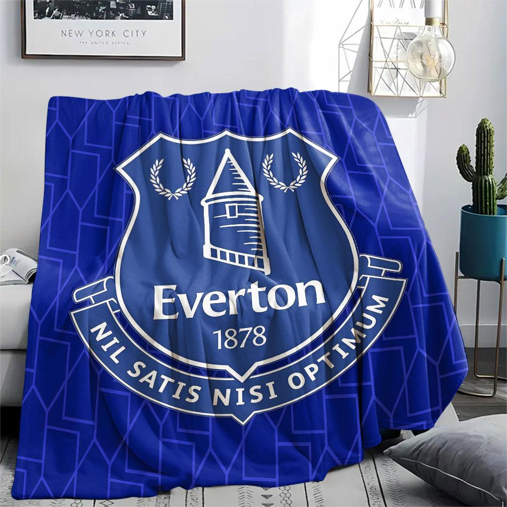 1PC Everton F.C Patterned Flannel Blanket Suitable For All Seasons for Home Decor Warmth and Comfort Gifts Holiday Present