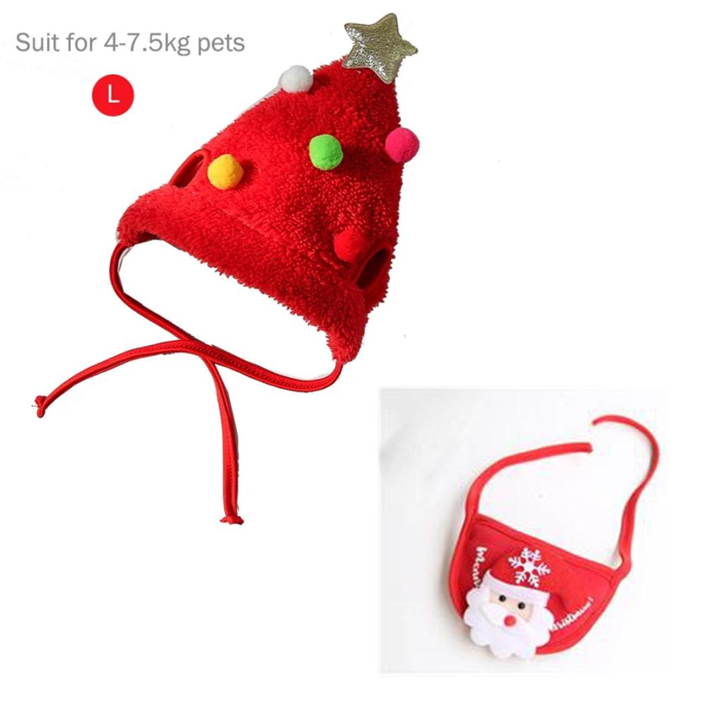 New Year Party  Clothes Accessories Gift Funny Dog Christmas Hat Pets Santa Bibs  Cosplay Costume Puppy Cap Cute Cats Bandana