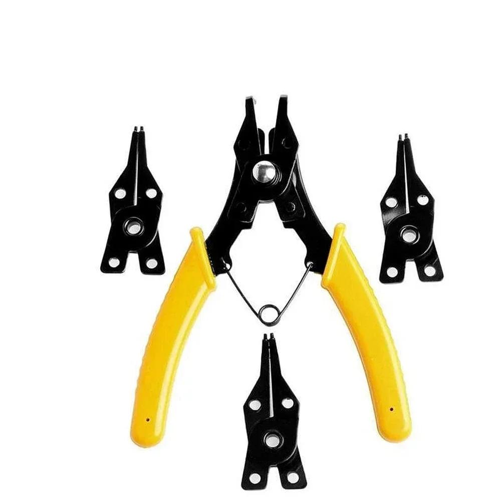 

Safety Ring Pliers Set 4-in-1, Pressure Ring Pliers, Multi-Crochet Removable Pliers, Retention Ring Pliers, Hand Tools жёлтый