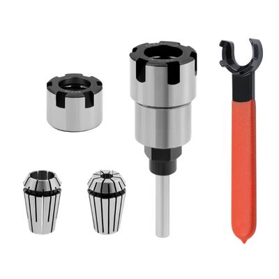 Adaptador extensor de portabrocas para vástago de enrutador, resorte ER20 de 6,5 mm a 12,7 mm para trabajar el metal y la madera
