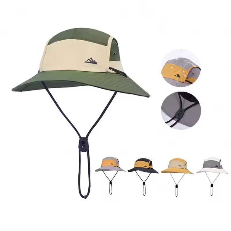 Summer Outdoor Sun Protection Hat for Women Men Hiking Fishing Sunscreen Visor Cap Large Brim Shawl Quick Drying Fisherman Hat