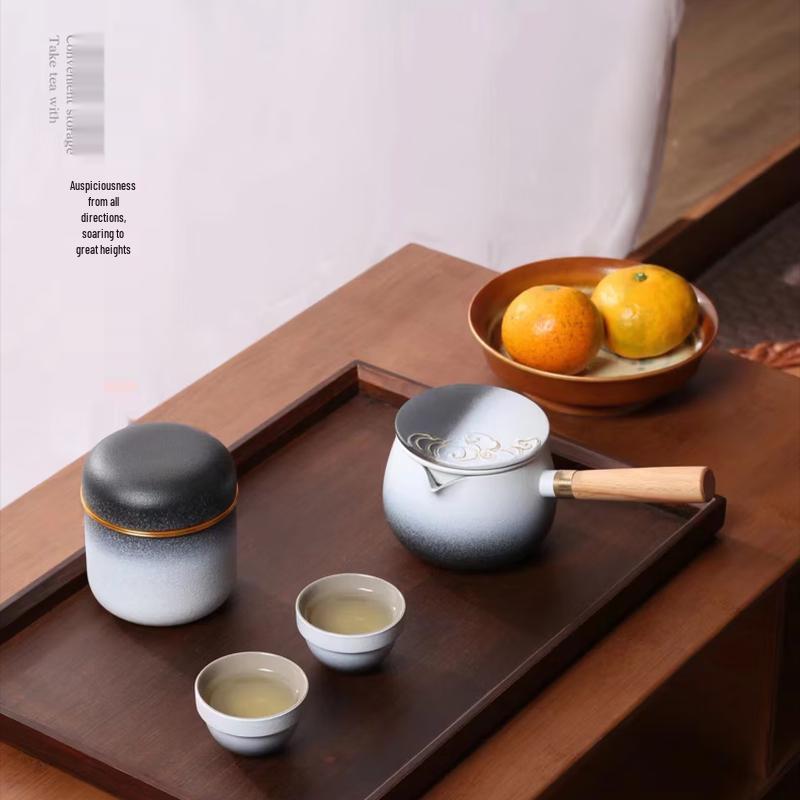 NEW CASTLE Auspicious Portable Ceramic Tea Set