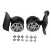 1 Pair Durable Mute Luggage Replacement Wheels PP PET Black Suitcase Caster Wheels Universal Wheel Replacement Luggage Repair