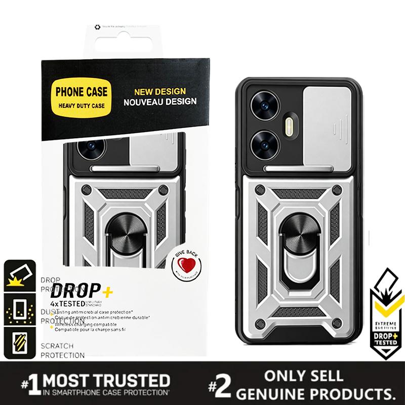 Pancerne Etui Defender Klasy Wojskowej Dla Oppo Reno 15 Pro Max 15C 15F 14 F/Pro A6 Pro A5X A5 4/5G OTT-Box Wygodny Pokrowiec z Podstawką OPPO Reno15 srebro