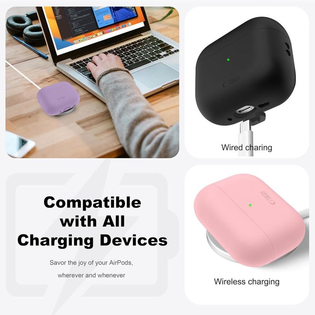Etui ochronne silikonowe na słuchawki AirPods Pro 3 - czarne