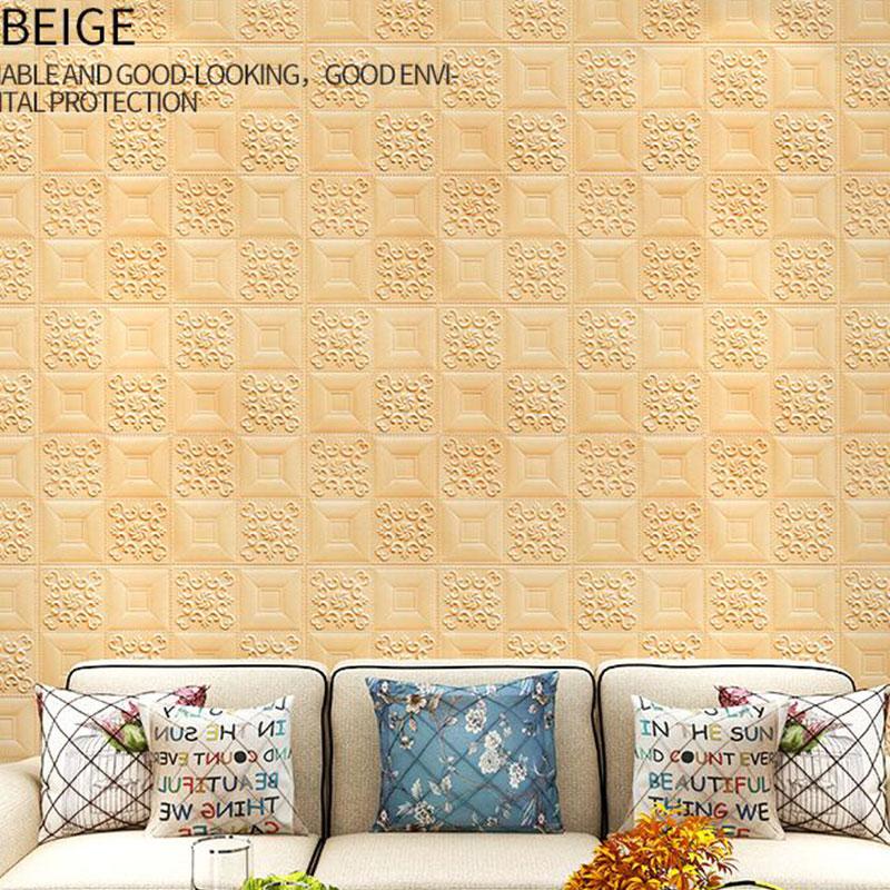 35*35cm 3D Stereo Wall Stickers Self-adhesive Ceiling Decorative Stickers Living Room Bedroom TV Background Waterproof Wallpaper