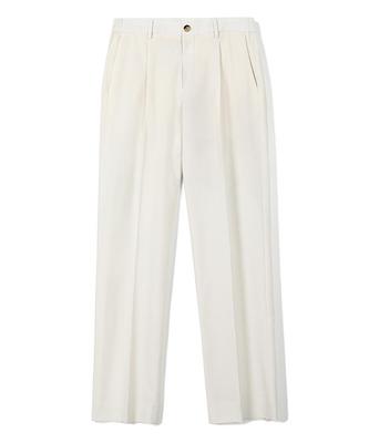 NOTIG One-Pleat Slim Fit Seersucker Pants Beige_Okg1Ptlp192I1
