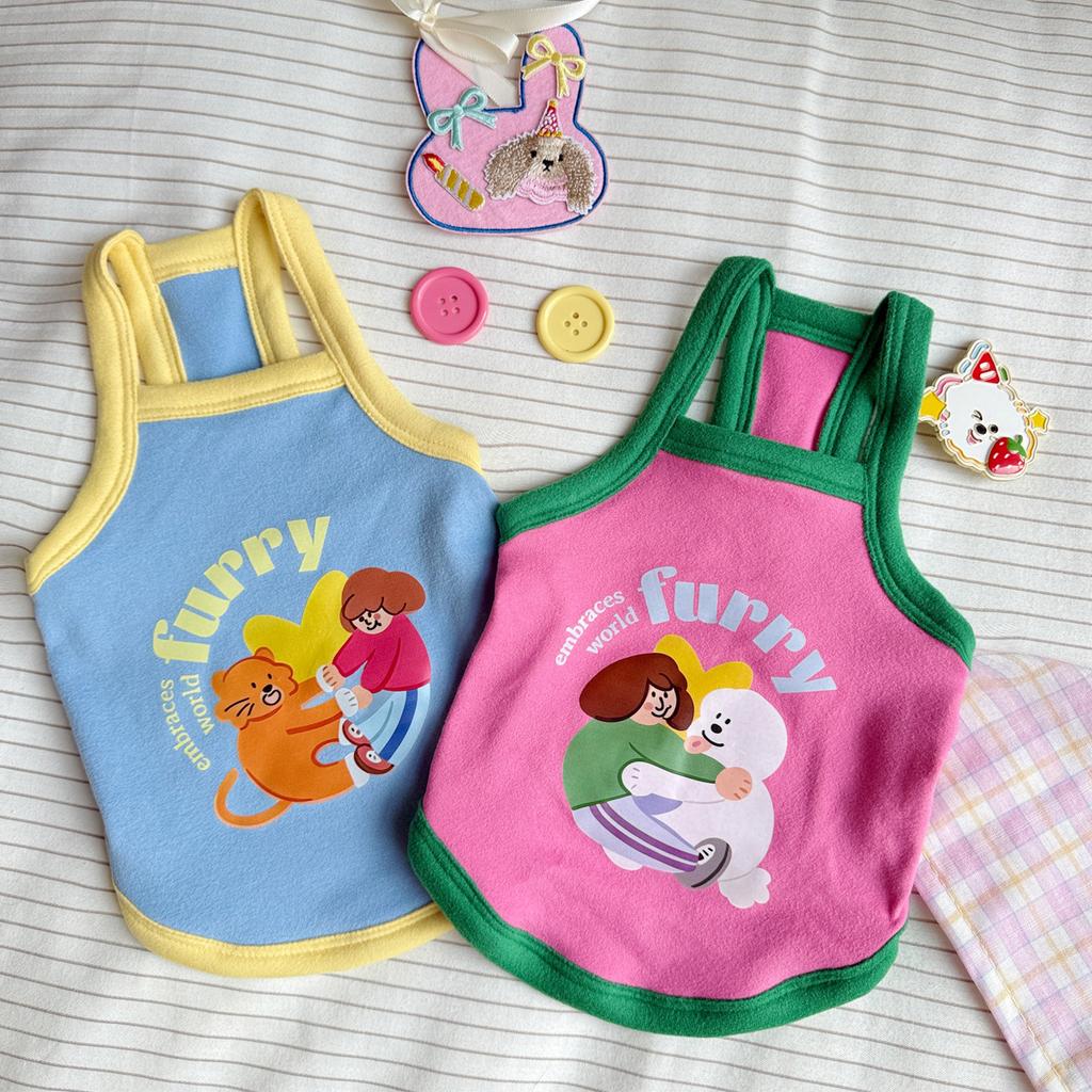 Pet Cat and Dog Clothes Summer Thin Teddy Bichon Frise Small Dog and Cat Spring and Summer Outfits Cute Halter Tops