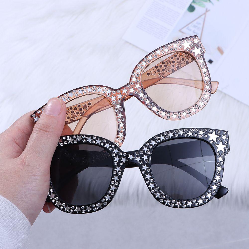 Occhiali da Sole da Donna con Montatura in Strass Diamante Protezione UV Occhiali da Sole Oversize Occhiali da Sole Quadrati da Donna