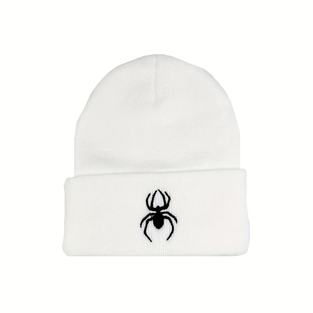 New Spider Hats Women Unisex Knitted Beanie Cap Skull Embroidered Cap Bonnet Skullies Cold Caps Boys Gifts Y2k Winter Warm
