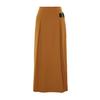 Navy Blue Belt Detailed Woven Skirt Tctaw24ee00014