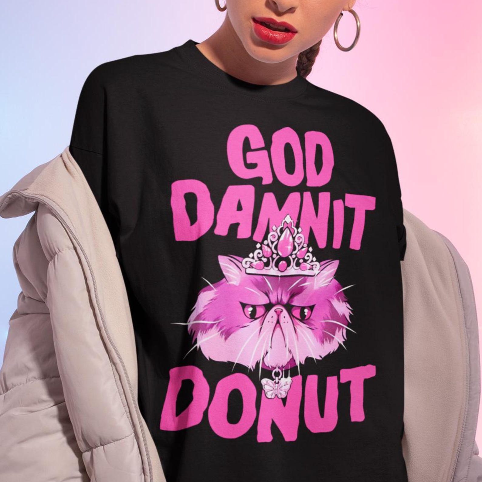 Goddamnit Donut Shirt - Dungeon Crawler Carl,Princess Donut and Mongo,Fantasy Bookish S