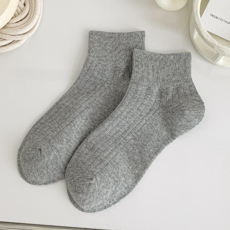 Solid-colored Cotton Socks, Women's Short Socks, Summer Trendy Polka Dot Women's Boneless Boat Socks