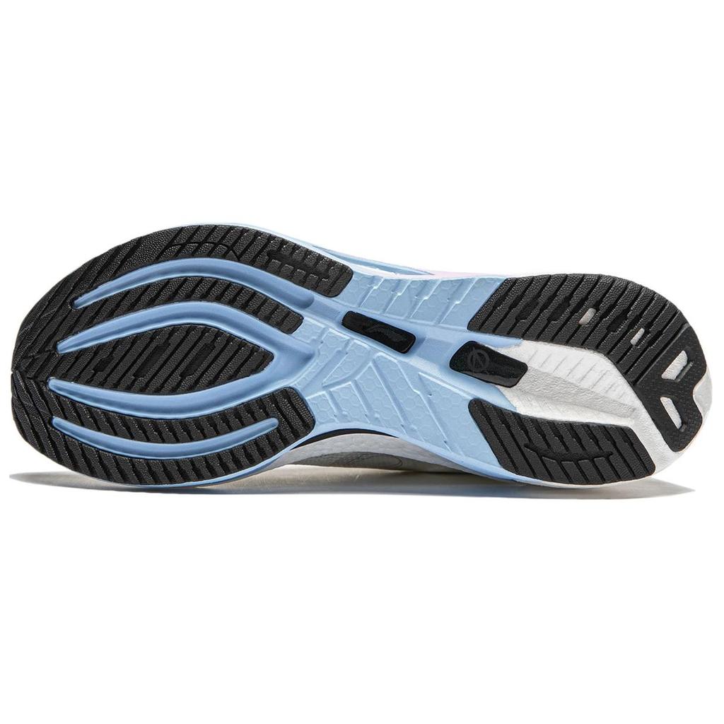 New LINING Furious Rider 7.0 V2 Running Shoes Women's Low Top Ivory/Black/Sky Blue ARZU004-9