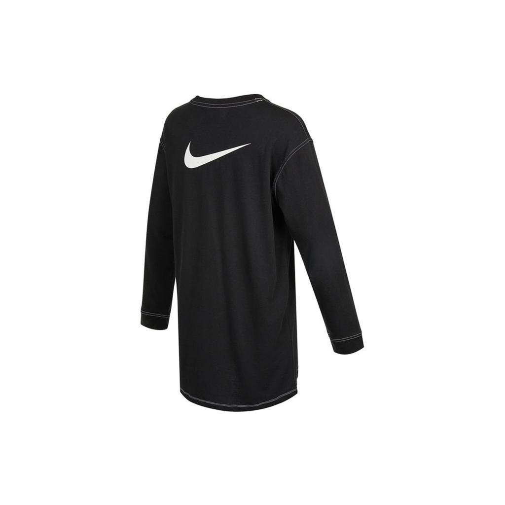 Nike As W Nsw Swsh Gx Ls Dress Logo Women Dress Black DD5623-010