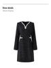 Nanyou Chenille Tweed Skirt with Sequins - Women's Autumn/Winter Fragrance Style Dress