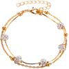 Bracelet Ankle Simple Women Overgild Color Anklet Foot Jewellery Chain Stone
