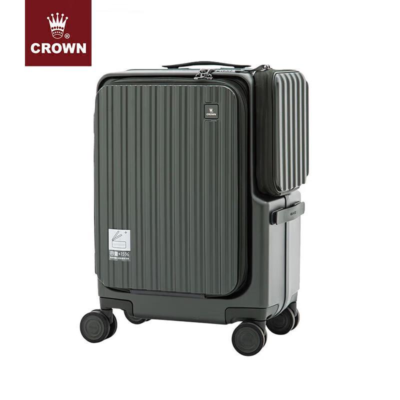 Crown C-F5298H 20-inch Front-Opening Carry-On Suitcase