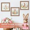 Easter Embroidery Kit for Beginners, DIY Hand Embroidery Set with Bunny Egg Floral Patterns, Including Hoop Thread Needles, Easter Craft Sewing Gift