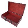 Wooden Vintage Suitcase Antique   Decorative Storage Chest Travel   Treasure Chest Box with PU Leather Handle for Weddings Keepsakes