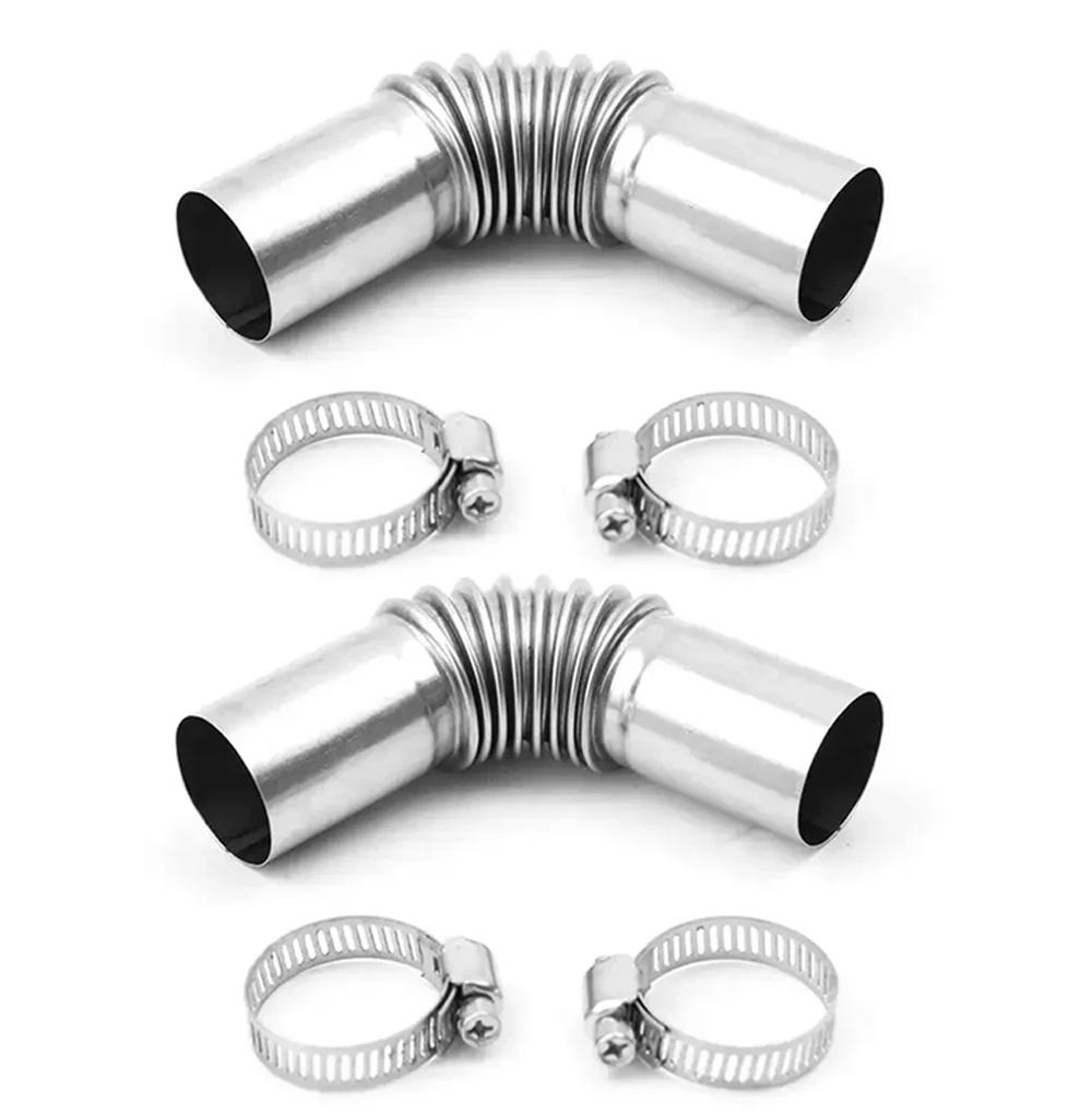 1/2PCS 25mm Elbow Air Diesel Parking Heater Exhaust Pipe Connector with Clamp for Webasto Diesel Boat Heater