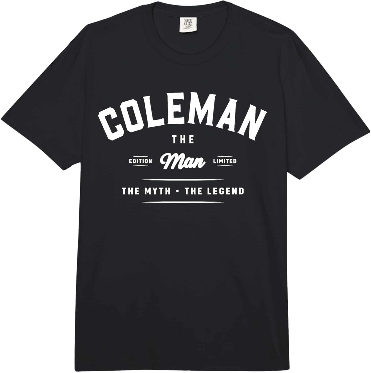 Coleman The Man Myth Legend Funny Name Coleman Comfort Colors Adult Heavyweight T-Shirt S разноцветный