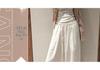 Maternity High-Waisted Wide-Leg Linen Pants – Summer Ice Silk Sun Protection Style