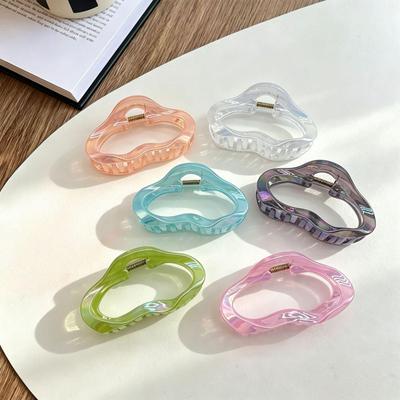 Koreanische durchsichtige Haarklammer für Damen, kleine und große Größen, mit Wolken-, Herz-, Quadrat-Designs, Hochwertiges Haaraccessoire & Schmuck