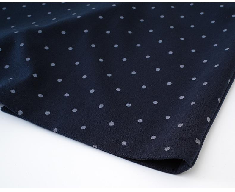 Polka Dot Woolen Mid-Length A-Line Pencil Skirt - Autumn Winter 2025 Collection