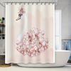 Floral Shower Curtain Cherry Blossom Pattern Waterproof Bathroom Decor Japanese Style Modern Fabric Liner Vintage Aesthetic