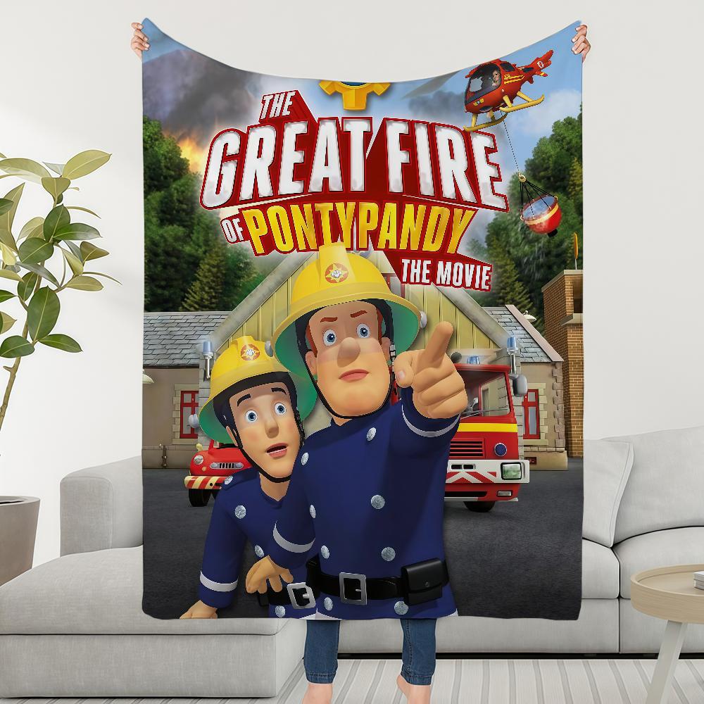 Blanket Throw Super Cosy Plush F-FiremanS Living Room Cartoon S-SamS Sofa Couch Childish Birthday Gifts