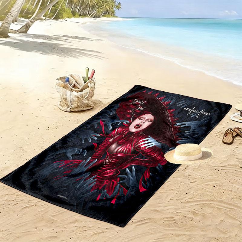 Lady Gaga Print Beach Towel, Large Soft Quick Dry Towel for Beach Camping Swimming