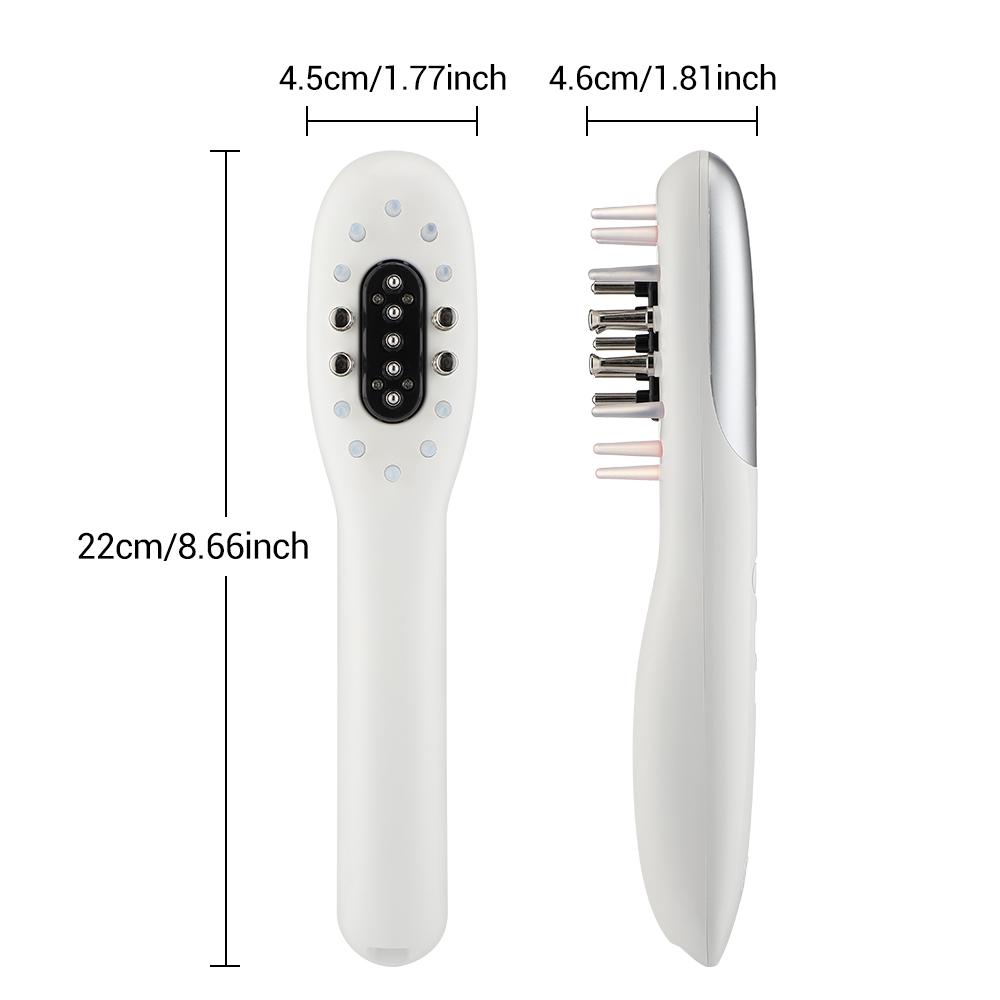 Electric EMS Scalp Massager Comb LED Light Head Massager with Hair Oil Applicator for Scalp Relax Hair Growth Fit All Hairstyle