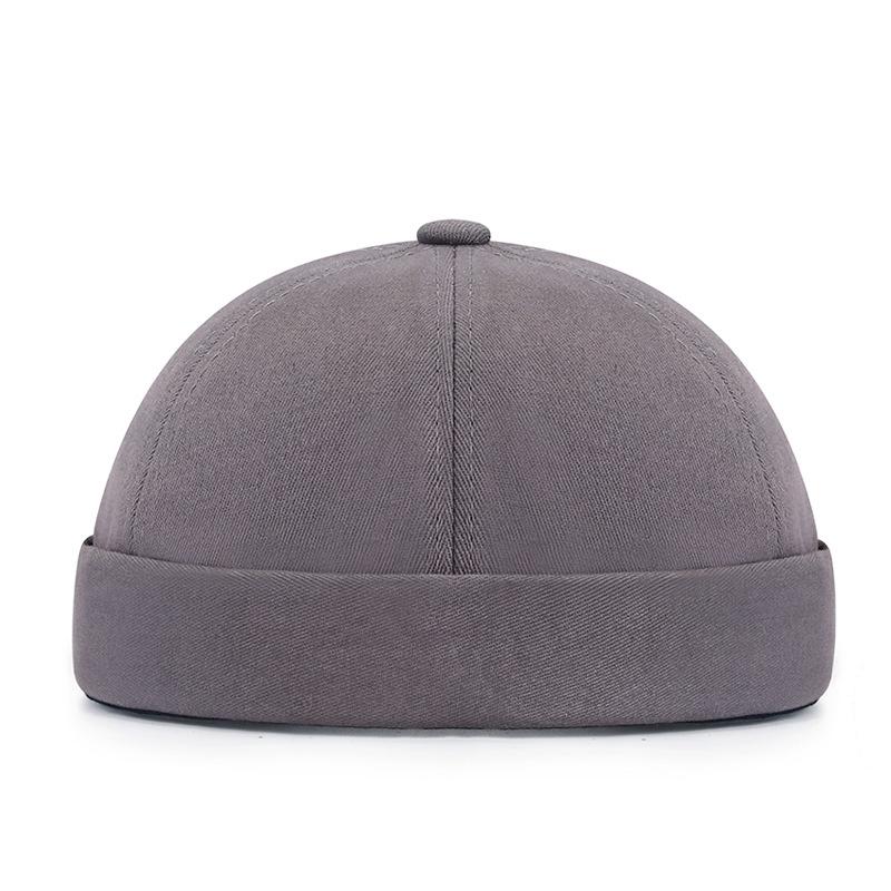 Trendy Retro Hip-hop Landlord Hat Melon Rind Hat Smooth Board Without Brim Tang Hat