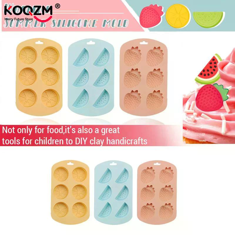 Watermelon Strawberry Lemon Shaped Silicone Mold DIY Flexible Easy Release Fondant Chocolate Gummy Pudding Molds