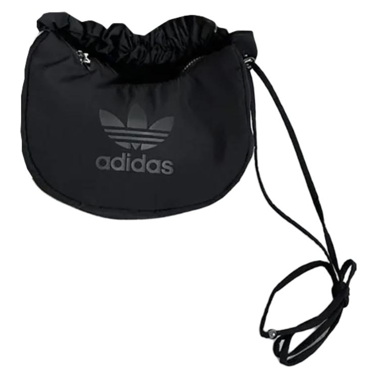 adidas Originals Trefoil Logo Nylon Cloud Bag Unisex Shoulder Bag Black JP0144