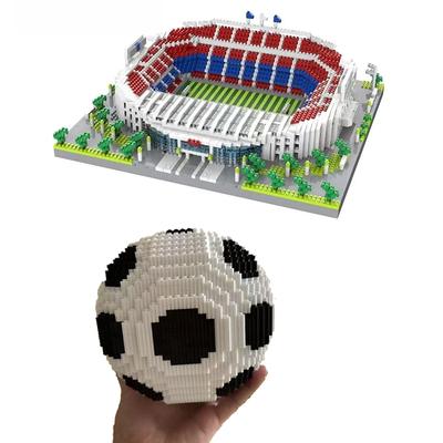 Camp Nou Klubb Diamant Fotbollsplan Tegelstenar Berömd Arkitektur Byggklossleksaker För Barn Pojkar Födelsedagspresenter Skrivbordsdekoration