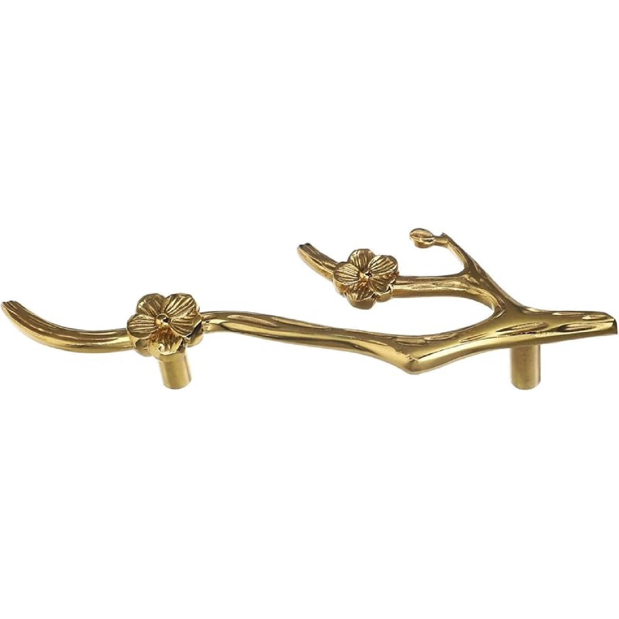 Brass Cabinet Handles Flower Branch Shaped Dresser Knob Twig Branch Cabinet Drawer Knobs Decorative Pulls for Cabinet Dresser Closet Cupboard медный