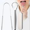 1/2 Pcs Reusable Stainless Steel Useful Tongue Scraper Cleaner Fresh Breath Cleaning Coated Tongue Oral Hygiene Care Tools