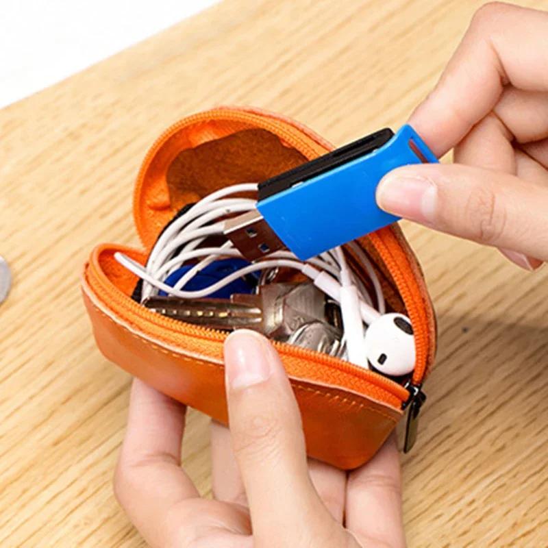 

Винтажный кошелек для монет из натуральной кожи с застежкой-молнией, маленький кошелек для мужчин и женщин, мини-держатель для карт, сумка для ключей, клатч, кошельки