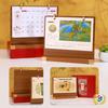2026 Creative Wooden Desk Calendar Set: Chinese Style Monthly Calendar with Stand and Gift Box