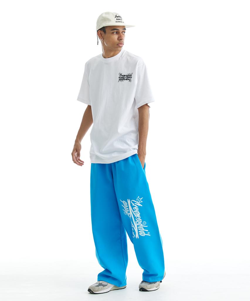 CREAM SODA LAB Crsdel Lettering Wide Elastic Pants