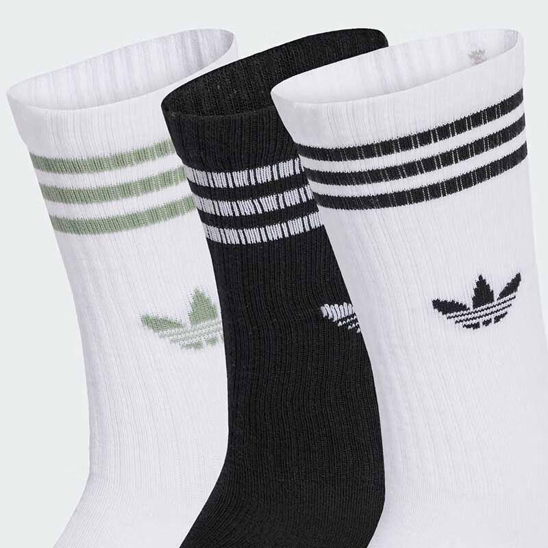 adidas Kids' Classic 3-Stripe Mid-Cut Sports Socks 3-Pack