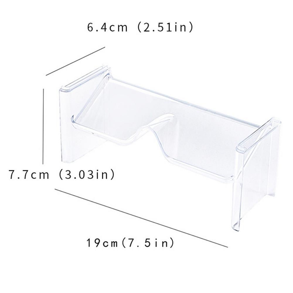 

Clear Eyeglasses Organizer 2X Stackable Eyeglasses Holder Tabletop Eyewear Display For Bedroom Home Decor For Organizing белый