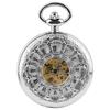 NEW PJX1720 Vintage Watch Hand Winding Mechanical Pocket Watch Luxury Design Half Hunter Pocket Clock Gifts for Men Women