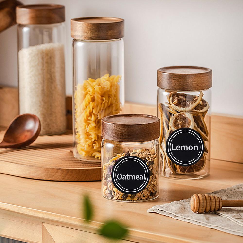 60/120Pcs Blackboard Stickers Labels Waterproof Self-adhesive Kitchen Seasoning Spice Can Label Jars Bottles Tags White Marker