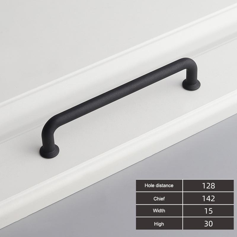 

Zinc Alloy Handle Modern Cabinet Kitchen Door Drawer Pull Knob Cupboard Handle with 22mm Screw 9019-128/Black