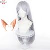 High Quality Frieren Cosplay Wig Anime Frieren At The Funeral 85cm Long Silver White Wigs Heat Resistant Synthetic Wigs