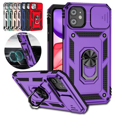 Coque de protection antichoc avec anneau magnétique pour iPhone 15, 13, 12, 11, 14 Pro Max, X, XR, XS Max, 12, 13, Mini, 14Plus