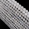 4/6/8/10/12mm Natural White Chalcedony Stone Beads Round Loose White Jade Stone Beads For Jewelry Making DIY Bracelet Necklace